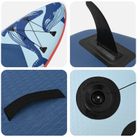 Produktbild för Uppblåsbar Stand Up Paddle Board SCYLLA 335 x 76 x 15 cm Blå