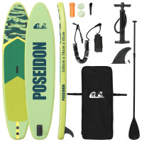 Produktbild för Uppblåsbar Stand Up Paddle Board POSEIDON Grön 335 x 76 x 15 cm