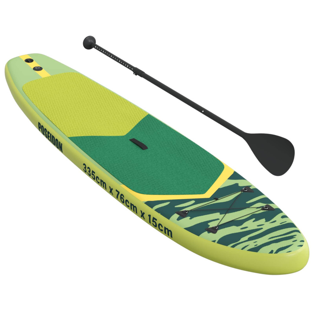 Produktbild för Uppblåsbar Stand Up Paddle Board POSEIDON Grön 335 x 76 x 15 cm