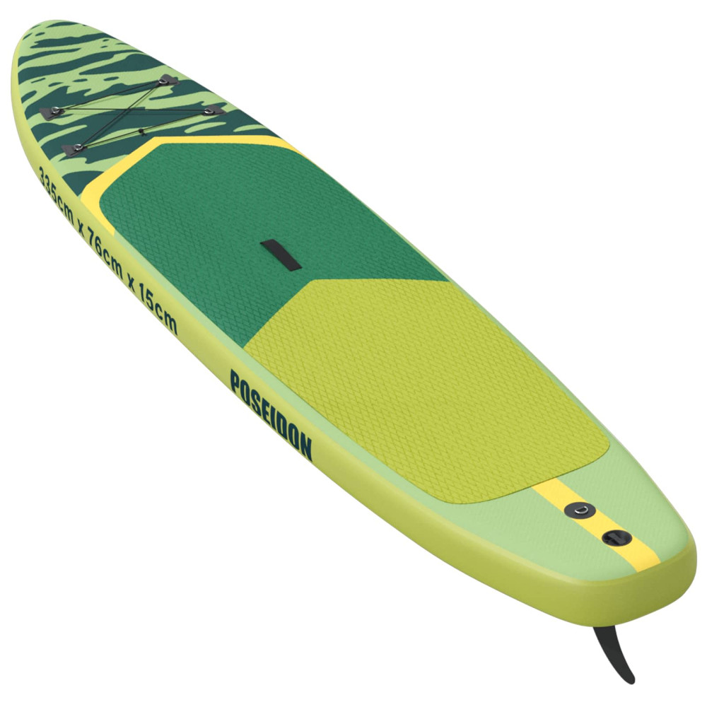 Produktbild för Uppblåsbar Stand Up Paddle Board POSEIDON Grön 335 x 76 x 15 cm