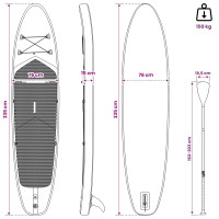 Produktbild för Uppblåsbar Stand Up Paddle Board POSEIDON Grön 335 x 76 x 15 cm