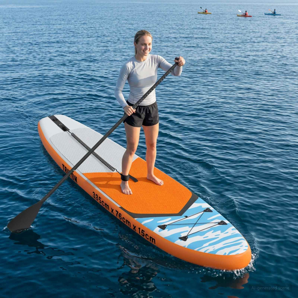 Produktbild för Uppblåsbar Stand Up Paddle Board TRITON 335 x 76 x 15 cm Blå