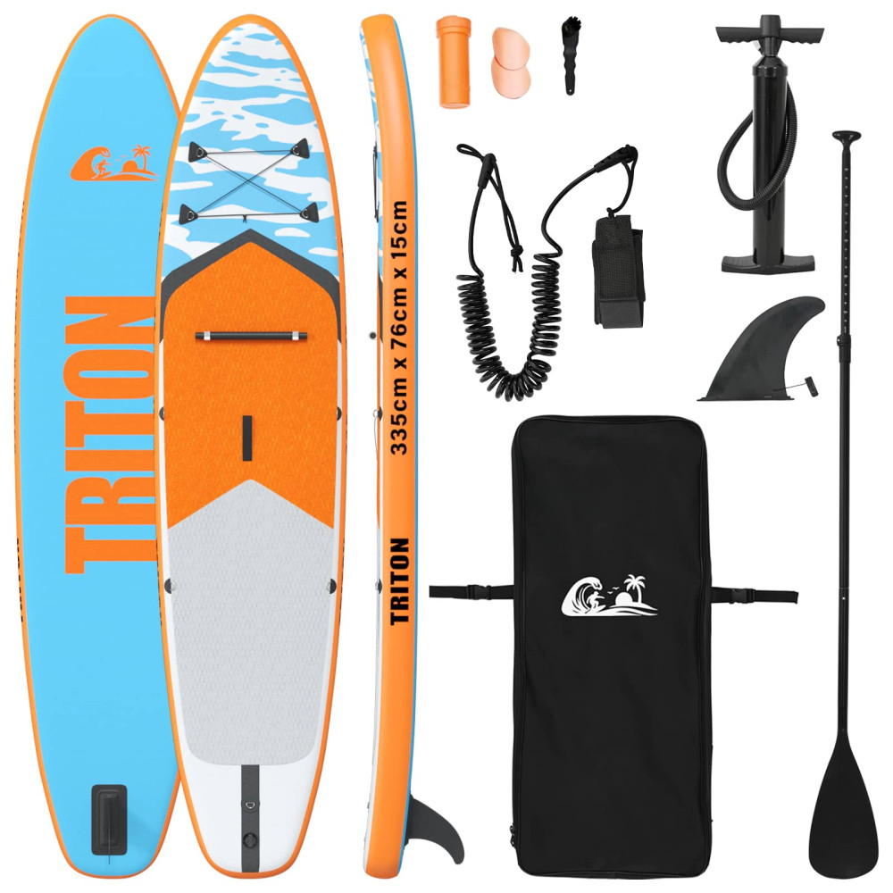 Produktbild för Uppblåsbar Stand Up Paddle Board TRITON 335 x 76 x 15 cm Blå