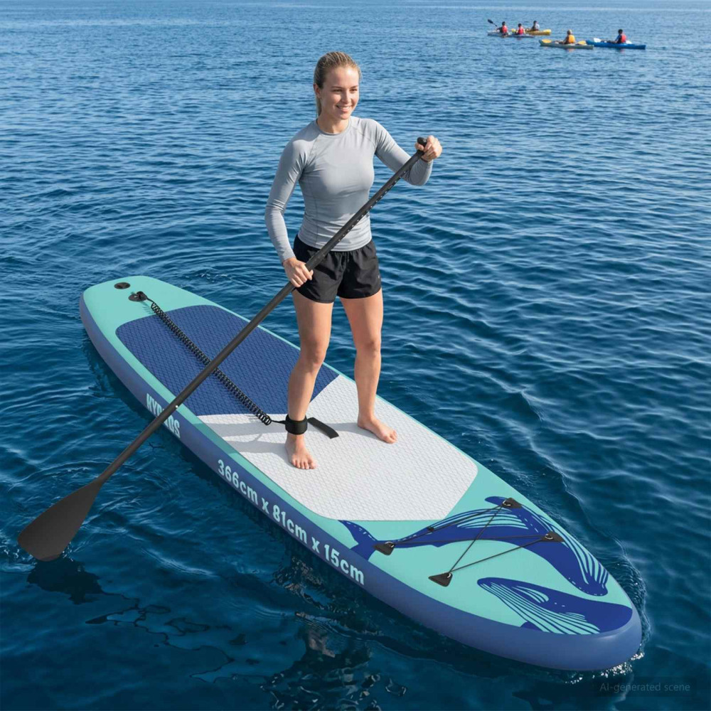 Produktbild för Inflaterbart Stand Up Paddle Board HYDROS 366 x 81 x 15 cm för