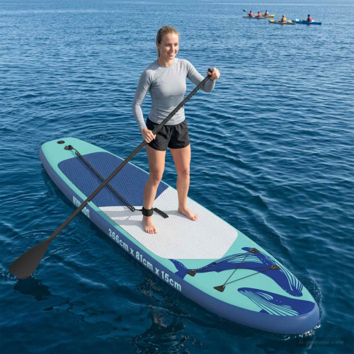 vidaXL Inflaterbart Stand Up Paddle Board HYDROS 366 x 81 x 15 cm för