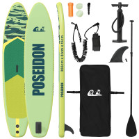 Produktbild för Uppblåsbar Stand Up Paddle Board POSEIDON 366 x 81 x 15 cm Grön