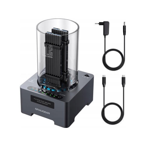 GrauGear GrauGear GG 18110 Docking- och kopieringsstation 2x M.2 NVMe...