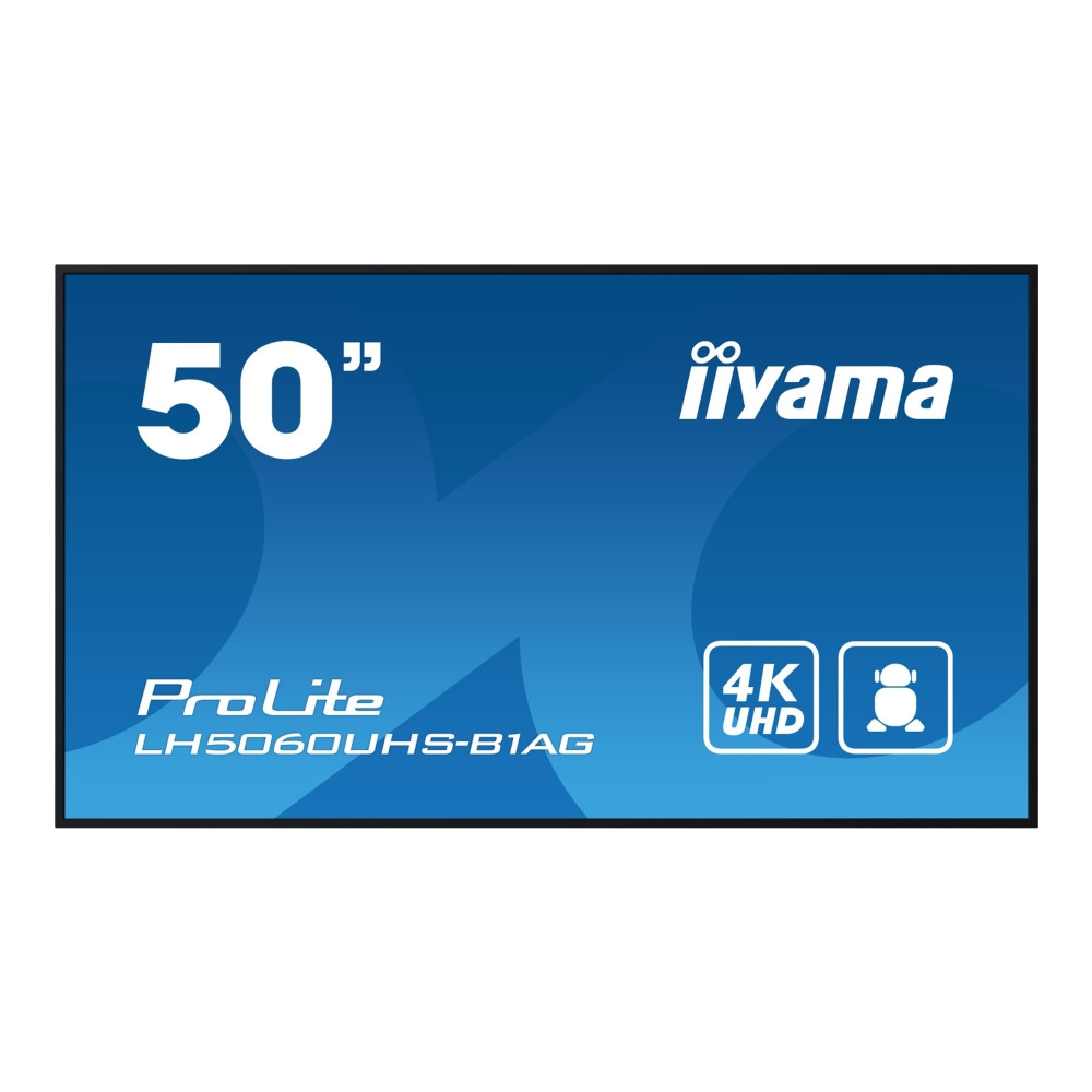Produktbild för iiyama ProLite LH5060UHS-B1AG 50" Klass (49.5" visbar) LED-bakgrundsbelyst LCD-skärm - 4K - för digital skyltning