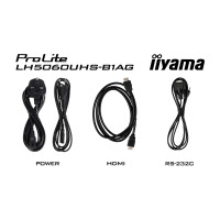 Produktbild för iiyama ProLite LH5060UHS-B1AG 50" Klass (49.5" visbar) LED-bakgrundsbelyst LCD-skärm - 4K - för digital skyltning