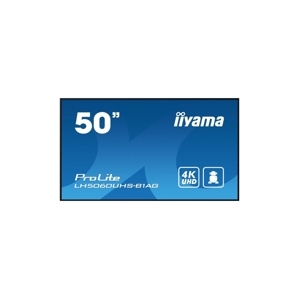 Produktbild för iiyama ProLite LH5060UHS-B1AG 50" Klass (49.5" visbar) LED-bakgrundsbelyst LCD-skärm - 4K - för digital skyltning