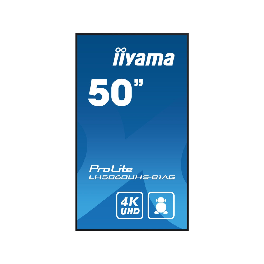 Produktbild för iiyama ProLite LH5060UHS-B1AG 50" Klass (49.5" visbar) LED-bakgrundsbelyst LCD-skärm - 4K - för digital skyltning