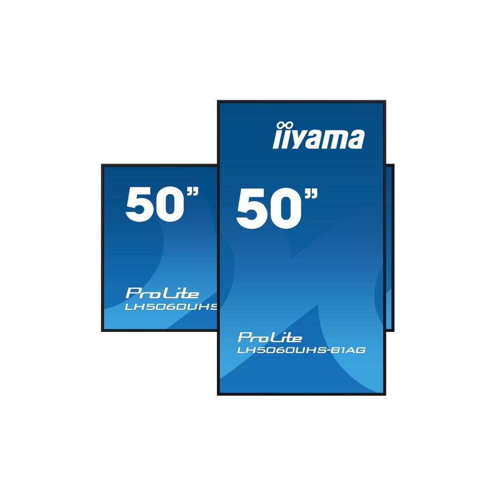 Produktbild för iiyama ProLite LH5060UHS-B1AG 50" Klass (49.5" visbar) LED-bakgrundsbelyst LCD-skärm - 4K - för digital skyltning