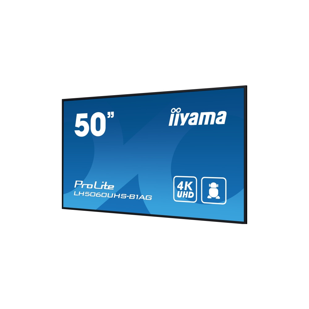 Produktbild för iiyama ProLite LH5060UHS-B1AG 50" Klass (49.5" visbar) LED-bakgrundsbelyst LCD-skärm - 4K - för digital skyltning