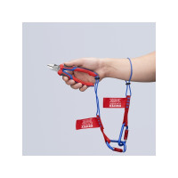 Produktbild för Knipex KP-7002160, Handdriven kabelavbitare, Blå, Röd, Stål,...