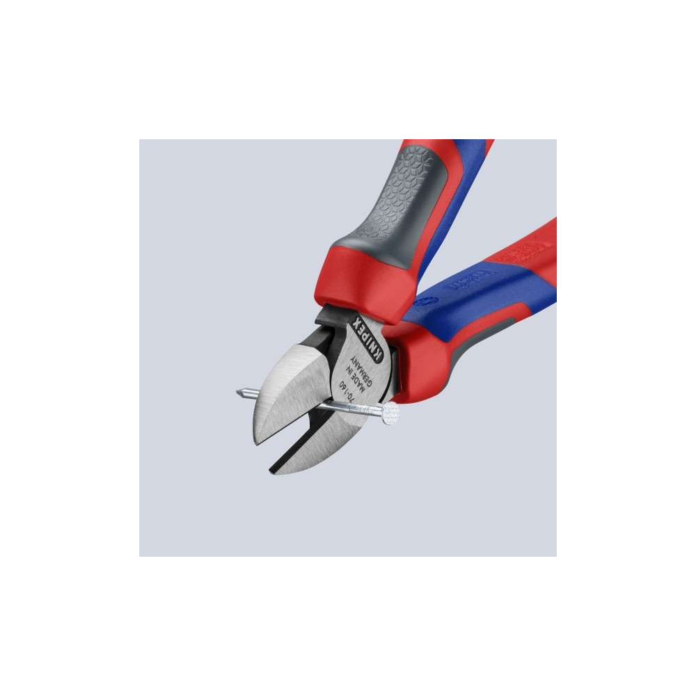 Produktbild för Knipex KP-7002160, Handdriven kabelavbitare, Blå, Röd, Stål,...