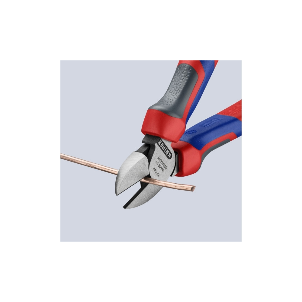 Produktbild för Knipex KP-7002160, Handdriven kabelavbitare, Blå, Röd, Stål,...
