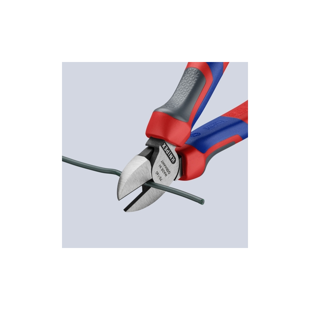 Produktbild för Knipex KP-7002160, Handdriven kabelavbitare, Blå, Röd, Stål,...