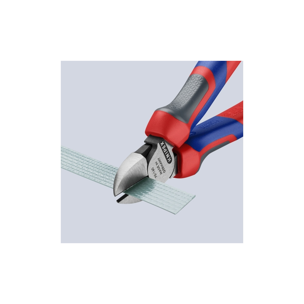 Produktbild för Knipex KP-7002160, Handdriven kabelavbitare, Blå, Röd, Stål,...