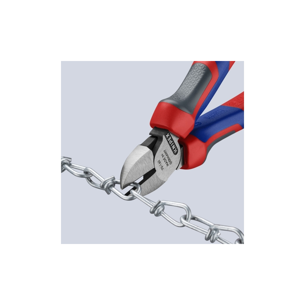 Produktbild för Knipex KP-7002160, Handdriven kabelavbitare, Blå, Röd, Stål,...