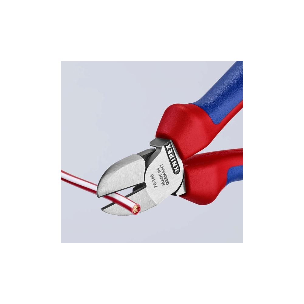 Produktbild för Knipex KP-7002160, Handdriven kabelavbitare, Blå, Röd, Stål,...
