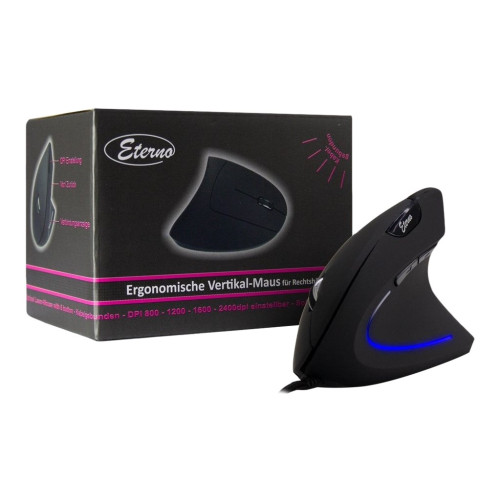 Inter-Tech Elektronik Handels Inter-Tech Eterno KM-206WR - vertikal - vertikal mus - USB 2.0