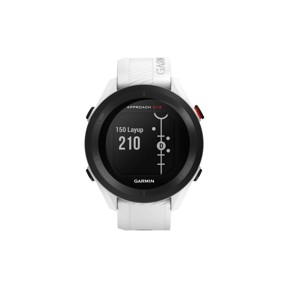 Produktbild för Garmin Approach S12 - vit - sportklocka med rem - 125 MB