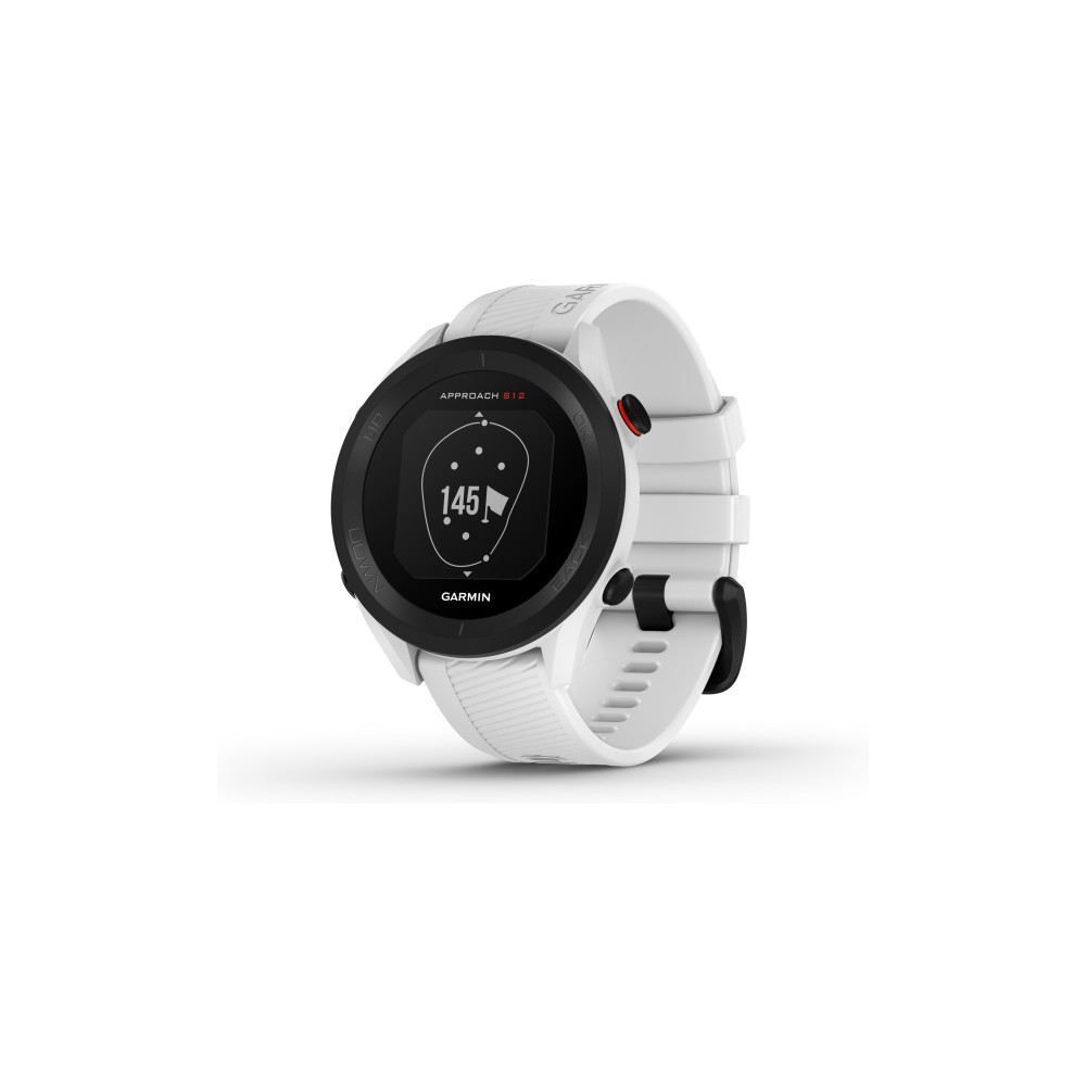 Produktbild för Garmin Approach S12 - vit - sportklocka med rem - 125 MB