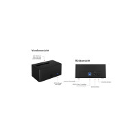 Produktbild för ICY BOX IB-1121-U3 - HDD / SSD dockningsstation - SATA 6Gb/s - USB 3.2 (Gen 1)