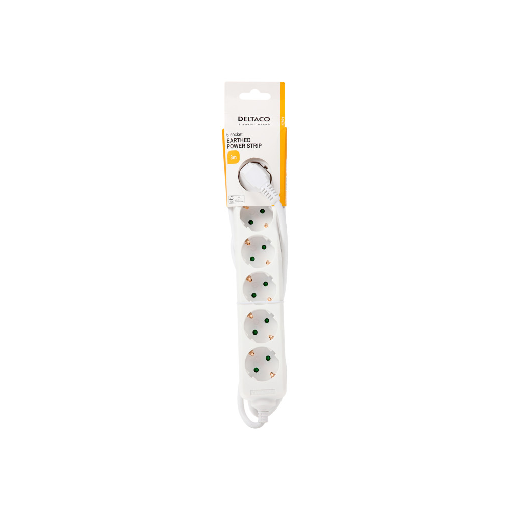 Produktbild för DELTACO GT-0601 - effektband - 3680 Watt