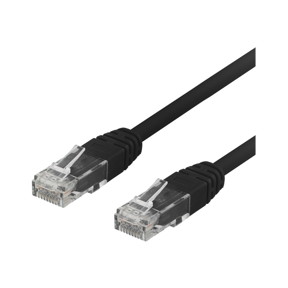 Produktbild för DELTACO TP-603S - patch-kabel - 30 cm - svart