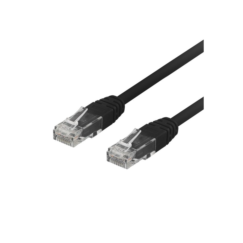 Produktbild för DELTACO TP-603S - patch-kabel - 30 cm - svart