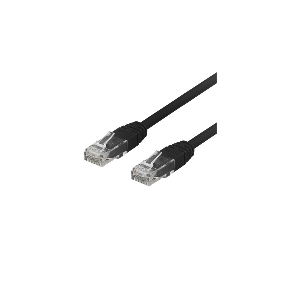 Produktbild för DELTACO TP-603S - patch-kabel - 30 cm - svart