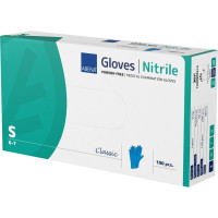 Produktbild för Undersökningshandske, ABENA Classic, S, blå, nitril, puderfr...