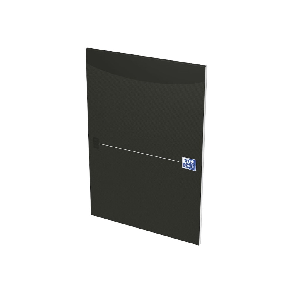 Produktbild för Notesblok OXFORD Office Essentials, sort, toplimet A4, linje...