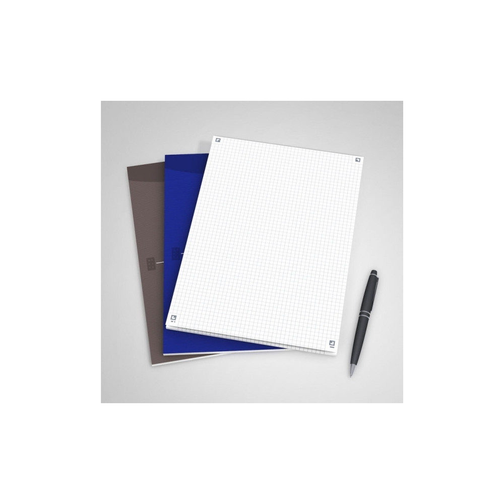 Produktbild för Notesblok OXFORD Office Essentials, sort, toplimet A4, linje...