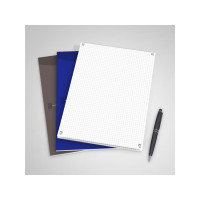 Produktbild för Notesblok OXFORD Office Essentials, sort, toplimet A4, linje...