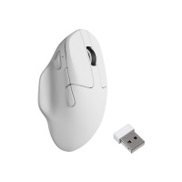 Produktbild för Keychron M7 - vertikal mus - 2.4 GHz, Bluetooth 5.3, USB-C - vit