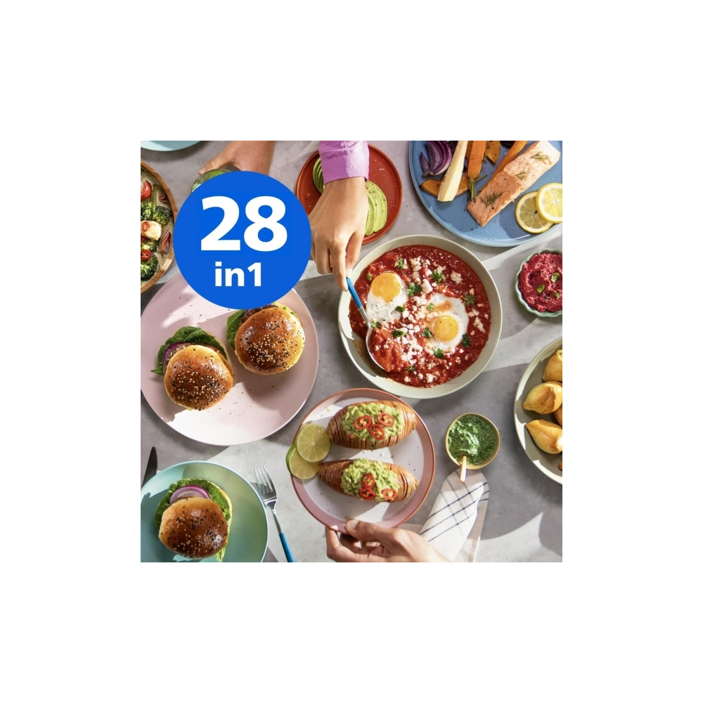 Produktbild för Philips 5000 Series NA565 - dubbel luftfritös - silver/svart