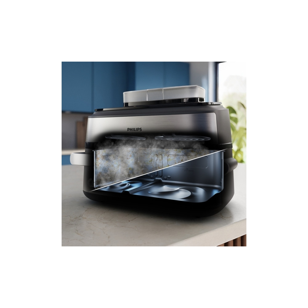 Produktbild för Philips 5000 Series NA565 - dubbel luftfritös - silver/svart