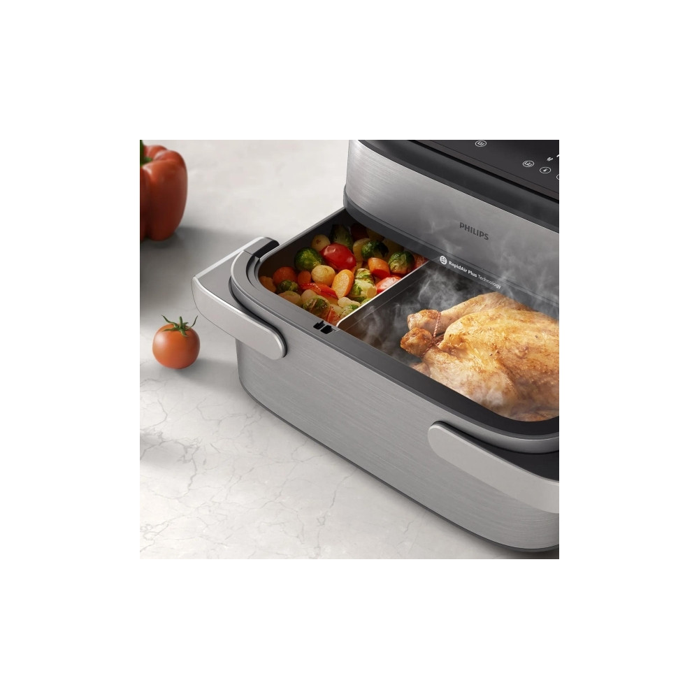 Produktbild för Philips 5000 Series NA565 - dubbel luftfritös - silver/svart