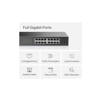 Produktbild för Mercusys MS116GS V1 - switch - 16 portar - rackmonterbar