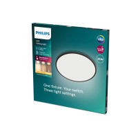Produktbild för Philips Superslim CL550 - vägg-/taklampa - LED - totalt: 36 W - 2700 K - rund - svart