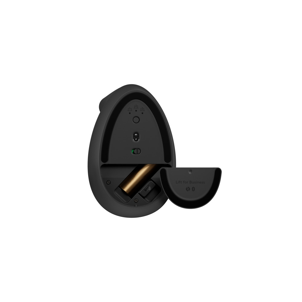 Produktbild för Logitech Lift for Business - vertikal mus - Bluetooth, 2.4 GHz - grafit