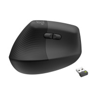 Produktbild för Logitech Lift for Business - vertikal mus - Bluetooth, 2.4 GHz - grafit