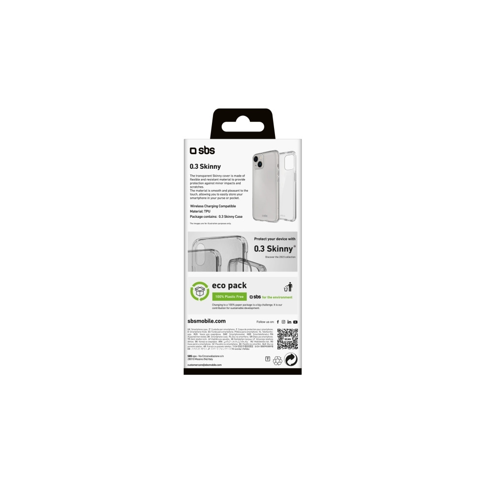 Produktbild för SBS TESKINIP1561T, Mobilskal, Apple, iPhone 15, 15,5 cm (6.1...
