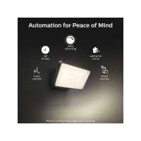 Produktbild för Philips Hue White Welcome - vägglampa - LED x 2 - 20.5 W - varmt vitt ljus - 2700 K - svart