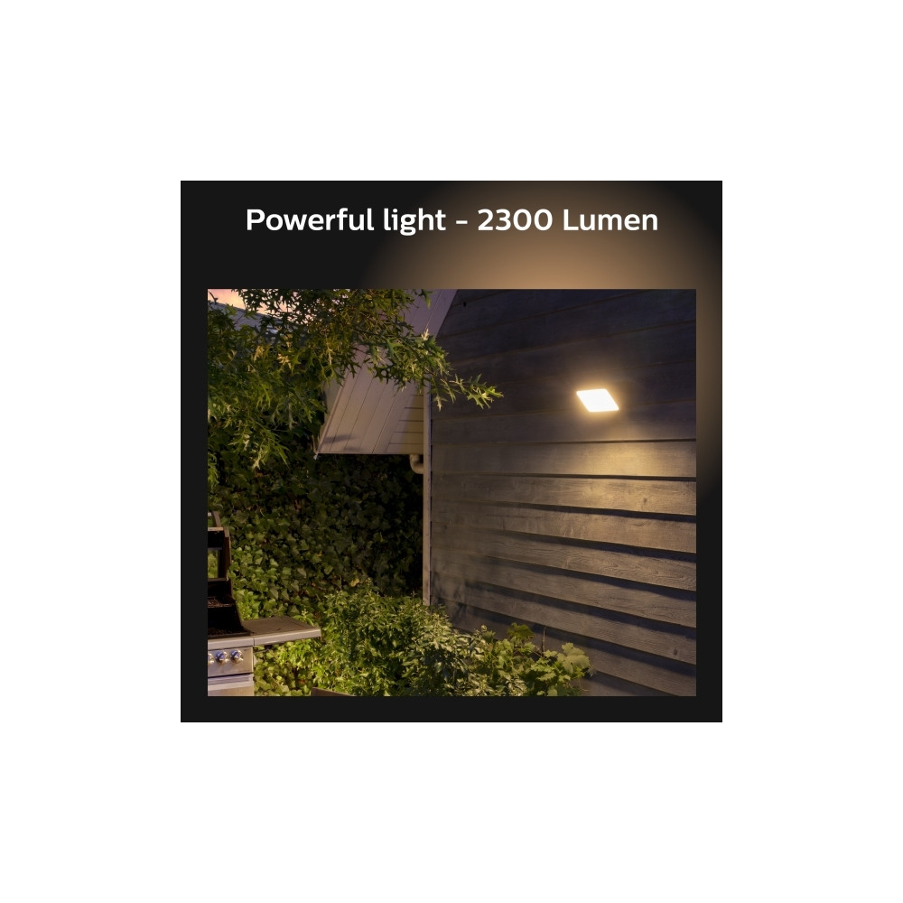 Produktbild för Philips Hue White Welcome - vägglampa - LED x 2 - 20.5 W - varmt vitt ljus - 2700 K - svart