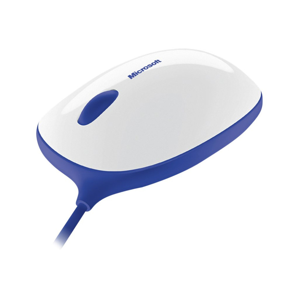 Produktbild för Microsoft Express Mouse - mus - USB - vit, blå