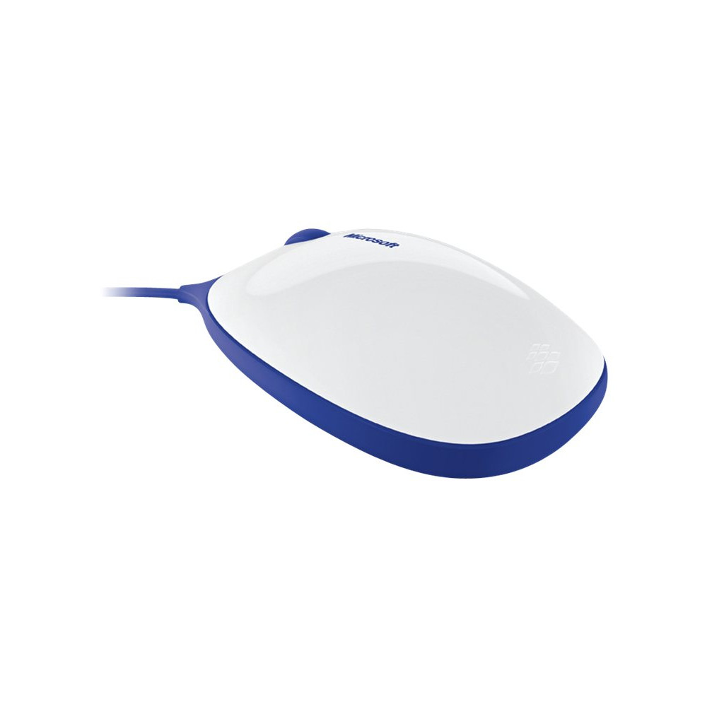 Produktbild för Microsoft Express Mouse - mus - USB - vit, blå