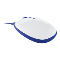 Produktbild för Microsoft Express Mouse - mus - USB - vit, blå